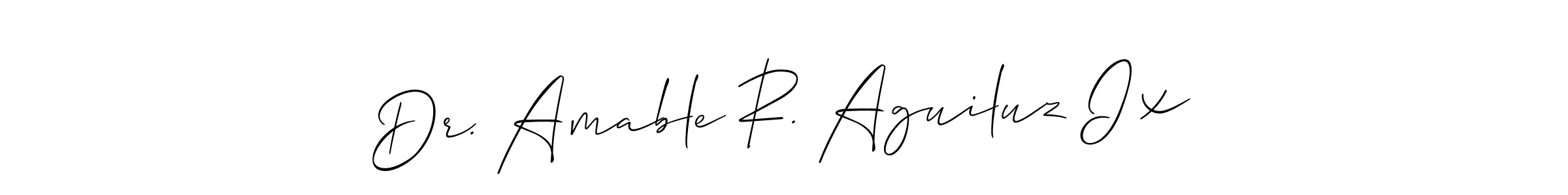 How to make Dr. Amable R. Aguiluz Ix signature? Allison_Script is a professional autograph style. Create handwritten signature for Dr. Amable R. Aguiluz Ix name. Dr. Amable R. Aguiluz Ix signature style 2 images and pictures png