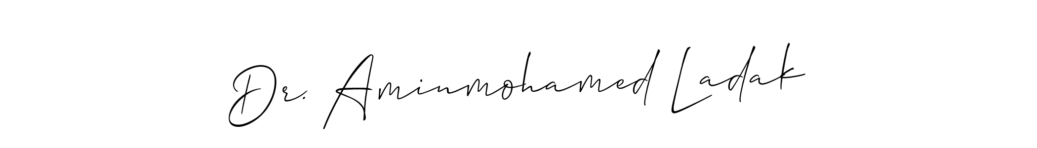 How to make Dr. Aminmohamed Ladak name signature. Use Allison_Script style for creating short signs online. This is the latest handwritten sign. Dr. Aminmohamed Ladak signature style 2 images and pictures png