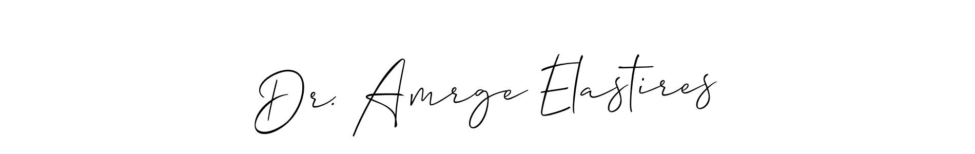 How to make Dr. Amrge Elastires name signature. Use Allison_Script style for creating short signs online. This is the latest handwritten sign. Dr. Amrge Elastires signature style 2 images and pictures png