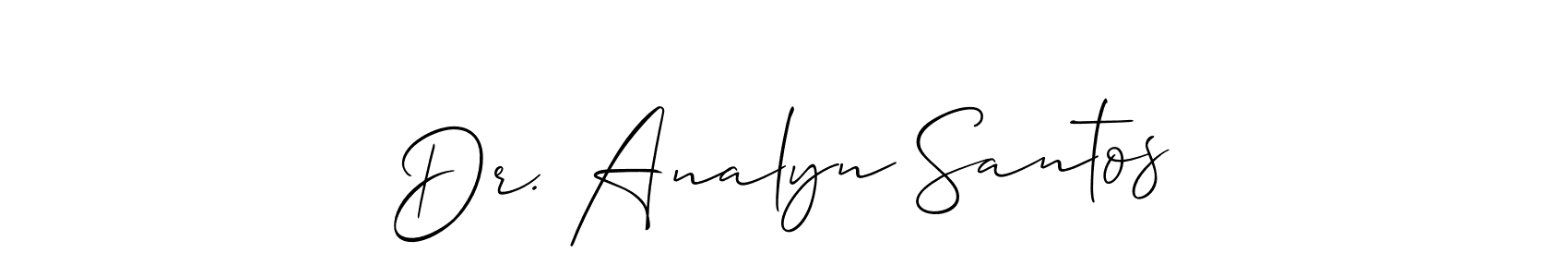 Design your own signature with our free online signature maker. With this signature software, you can create a handwritten (Allison_Script) signature for name Dr. Analyn Santos. Dr. Analyn Santos signature style 2 images and pictures png