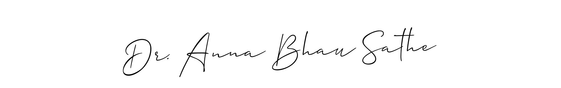 if you are searching for the best signature style for your name Dr. Anna Bhau Sathe. so please give up your signature search. here we have designed multiple signature styles  using Allison_Script. Dr. Anna Bhau Sathe signature style 2 images and pictures png