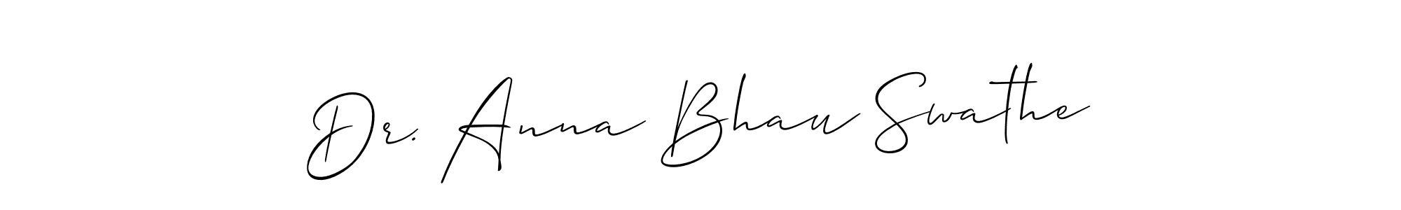 Create a beautiful signature design for name Dr. Anna Bhau Swathe. With this signature (Allison_Script) fonts, you can make a handwritten signature for free. Dr. Anna Bhau Swathe signature style 2 images and pictures png