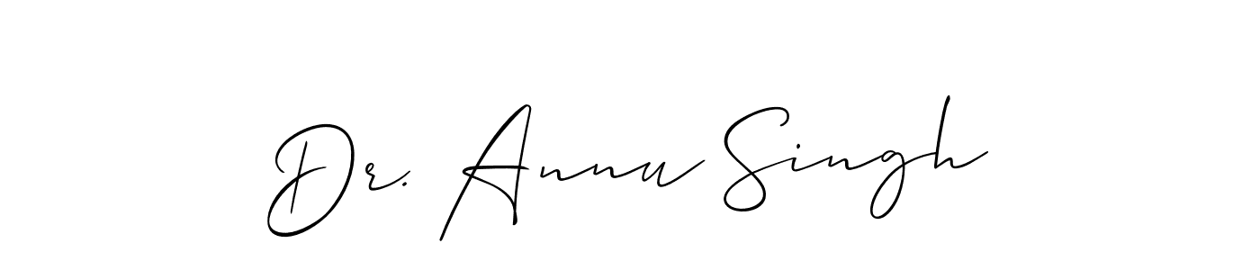 Check out images of Autograph of Dr. Annu Singh name. Actor Dr. Annu Singh Signature Style. Allison_Script is a professional sign style online. Dr. Annu Singh signature style 2 images and pictures png