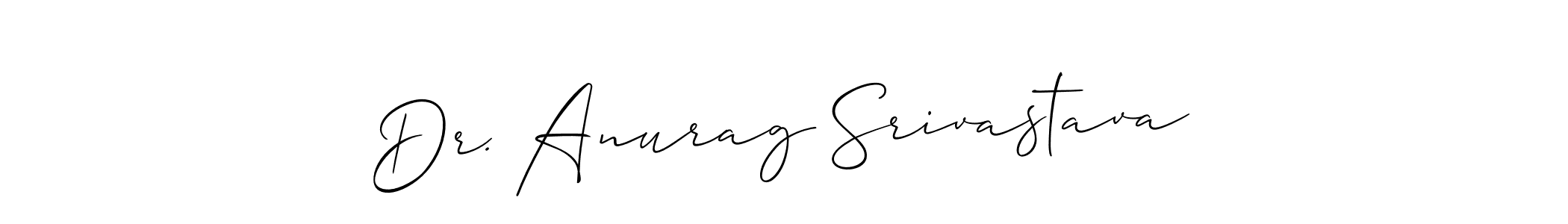 Make a beautiful signature design for name Dr. Anurag Srivastava. With this signature (Allison_Script) style, you can create a handwritten signature for free. Dr. Anurag Srivastava signature style 2 images and pictures png