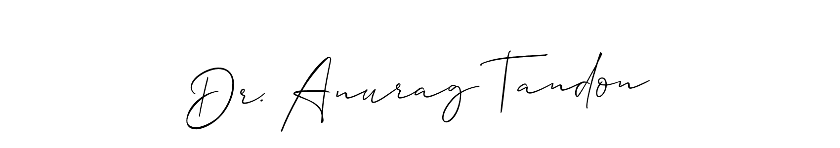 Design your own signature with our free online signature maker. With this signature software, you can create a handwritten (Allison_Script) signature for name Dr. Anurag Tandon. Dr. Anurag Tandon signature style 2 images and pictures png