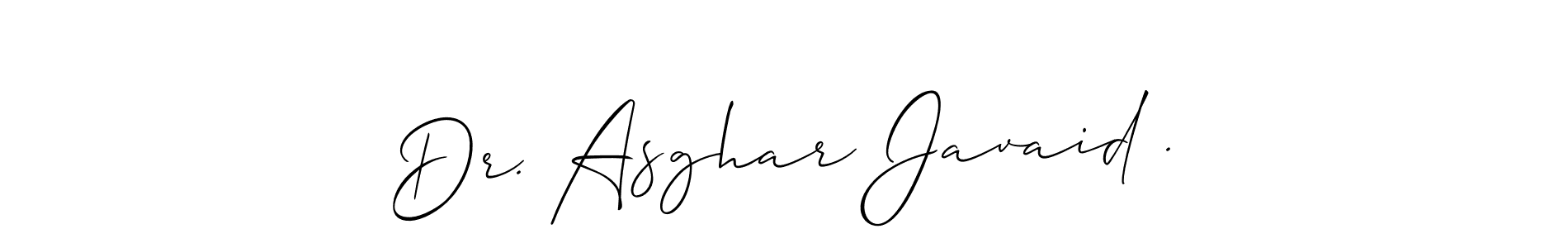 Make a beautiful signature design for name Dr. Asghar Javaid .. Use this online signature maker to create a handwritten signature for free. Dr. Asghar Javaid . signature style 2 images and pictures png