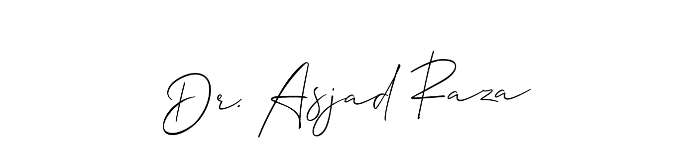 How to Draw Dr. Asjad Raza signature style? Allison_Script is a latest design signature styles for name Dr. Asjad Raza. Dr. Asjad Raza signature style 2 images and pictures png