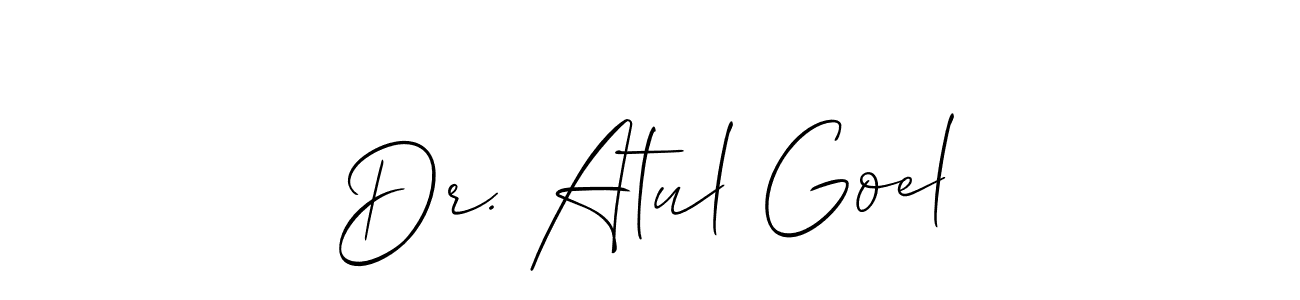 Dr. Atul Goel stylish signature style. Best Handwritten Sign (Allison_Script) for my name. Handwritten Signature Collection Ideas for my name Dr. Atul Goel. Dr. Atul Goel signature style 2 images and pictures png