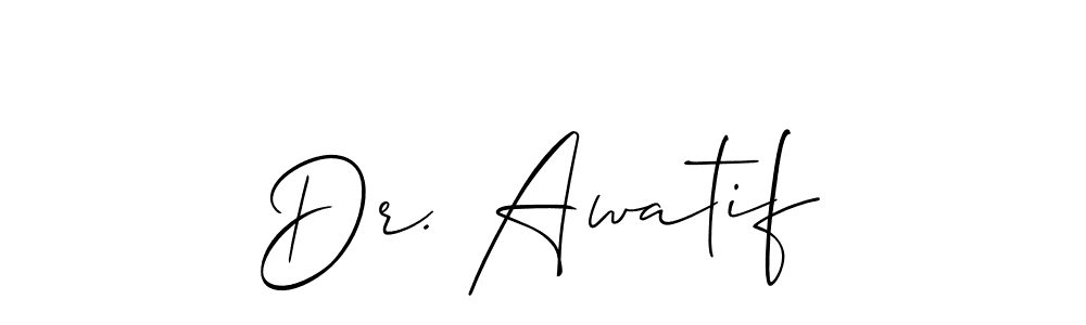 Also we have Dr. Awatif name is the best signature style. Create professional handwritten signature collection using Allison_Script autograph style. Dr. Awatif signature style 2 images and pictures png