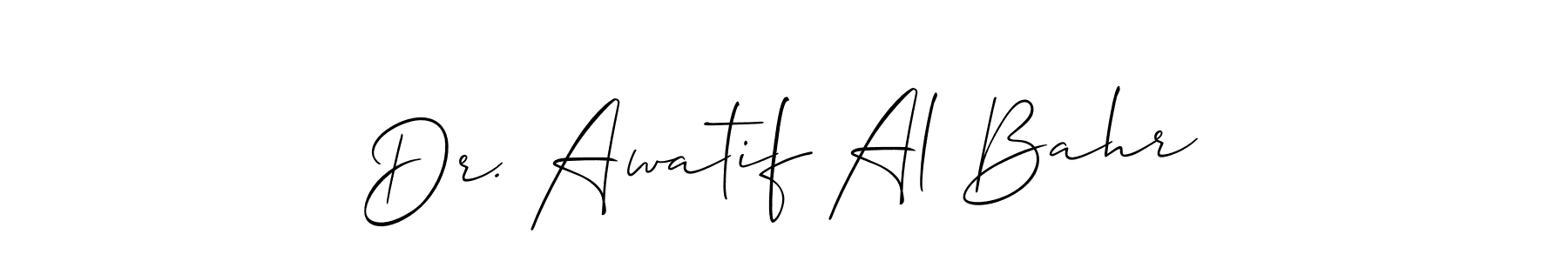 Make a beautiful signature design for name Dr. Awatif Al Bahr. With this signature (Allison_Script) style, you can create a handwritten signature for free. Dr. Awatif Al Bahr signature style 2 images and pictures png