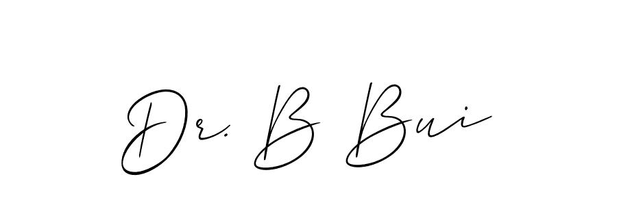 How to make Dr. B Bui name signature. Use Allison_Script style for creating short signs online. This is the latest handwritten sign. Dr. B Bui signature style 2 images and pictures png