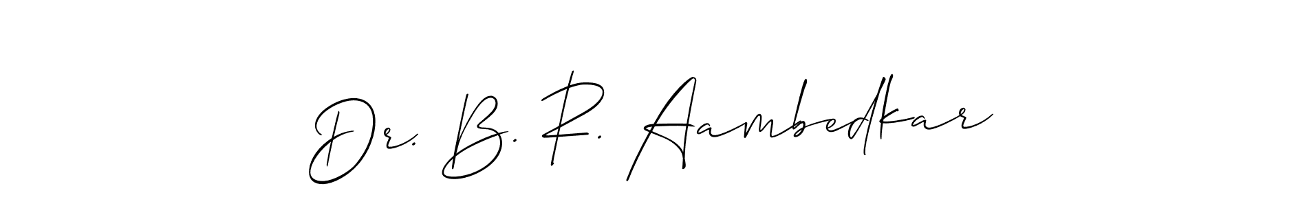 You should practise on your own different ways (Allison_Script) to write your name (Dr. B. R. Aambedkar) in signature. don't let someone else do it for you. Dr. B. R. Aambedkar signature style 2 images and pictures png