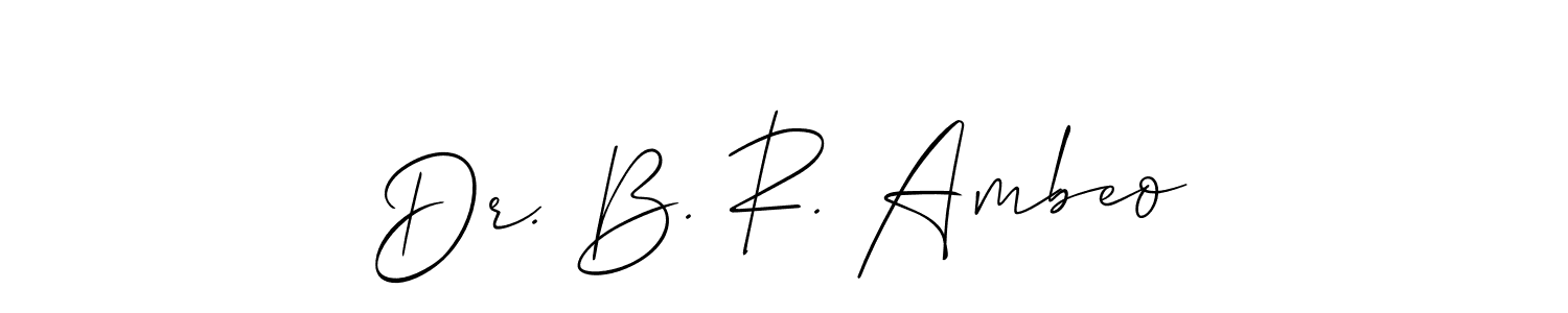 Check out images of Autograph of Dr. B. R. Ambeo name. Actor Dr. B. R. Ambeo Signature Style. Allison_Script is a professional sign style online. Dr. B. R. Ambeo signature style 2 images and pictures png