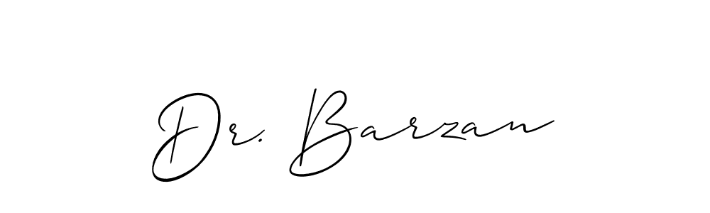 You should practise on your own different ways (Allison_Script) to write your name (Dr. Barzan) in signature. don't let someone else do it for you. Dr. Barzan signature style 2 images and pictures png