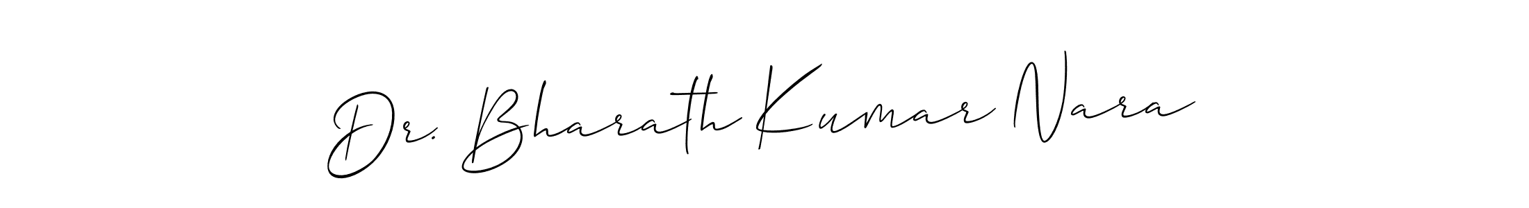 Make a short Dr. Bharath Kumar Nara signature style. Manage your documents anywhere anytime using Allison_Script. Create and add eSignatures, submit forms, share and send files easily. Dr. Bharath Kumar Nara signature style 2 images and pictures png