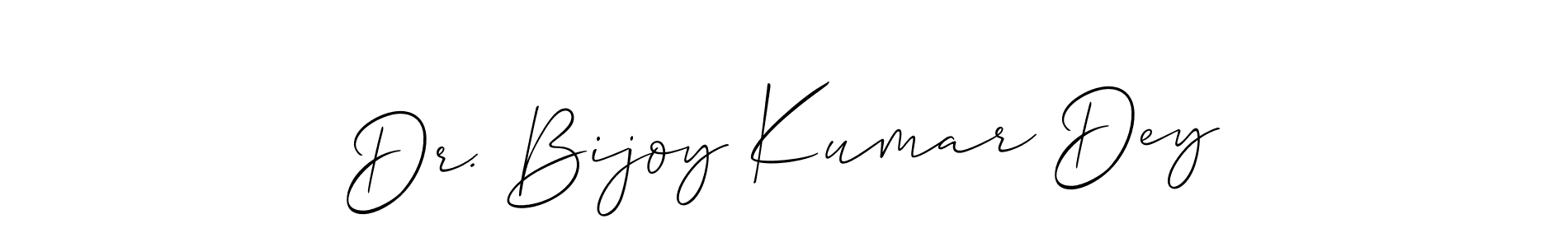 How to make Dr. Bijoy Kumar Dey signature? Allison_Script is a professional autograph style. Create handwritten signature for Dr. Bijoy Kumar Dey name. Dr. Bijoy Kumar Dey signature style 2 images and pictures png