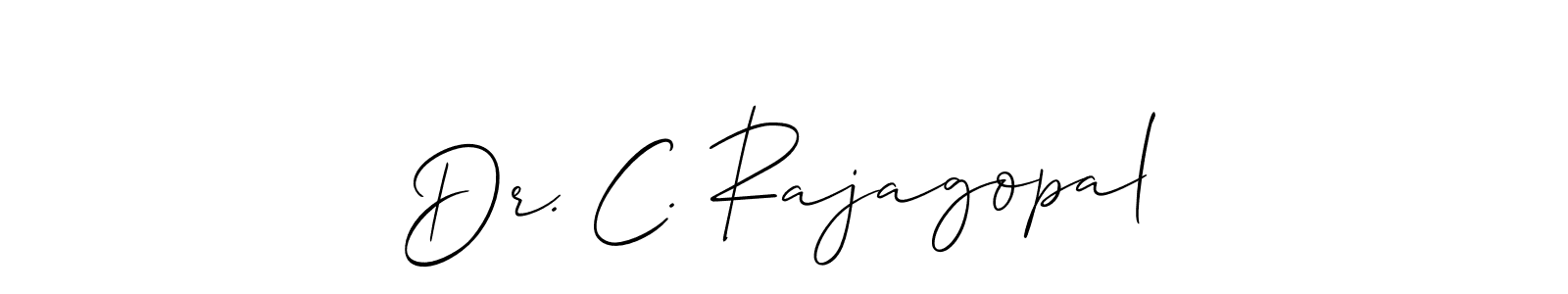 if you are searching for the best signature style for your name Dr. C. Rajagopal. so please give up your signature search. here we have designed multiple signature styles  using Allison_Script. Dr. C. Rajagopal signature style 2 images and pictures png