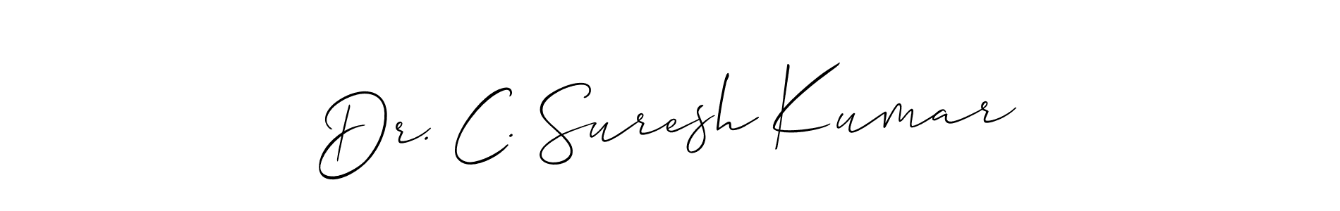 Make a beautiful signature design for name Dr. C. Suresh Kumar. With this signature (Allison_Script) style, you can create a handwritten signature for free. Dr. C. Suresh Kumar signature style 2 images and pictures png