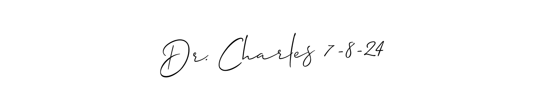 Use a signature maker to create a handwritten signature online. With this signature software, you can design (Allison_Script) your own signature for name Dr. Charles 7-8-24. Dr. Charles 7-8-24 signature style 2 images and pictures png