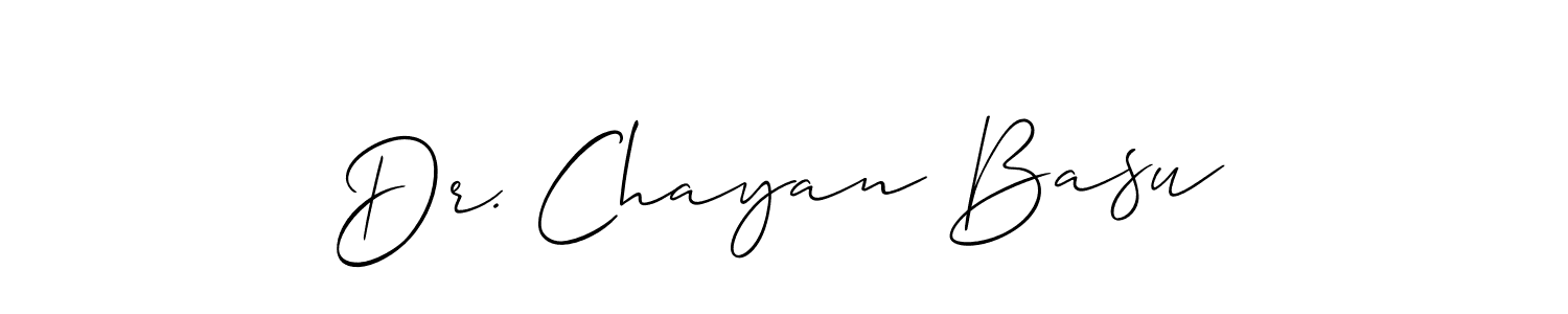 You should practise on your own different ways (Allison_Script) to write your name (Dr. Chayan Basu) in signature. don't let someone else do it for you. Dr. Chayan Basu signature style 2 images and pictures png