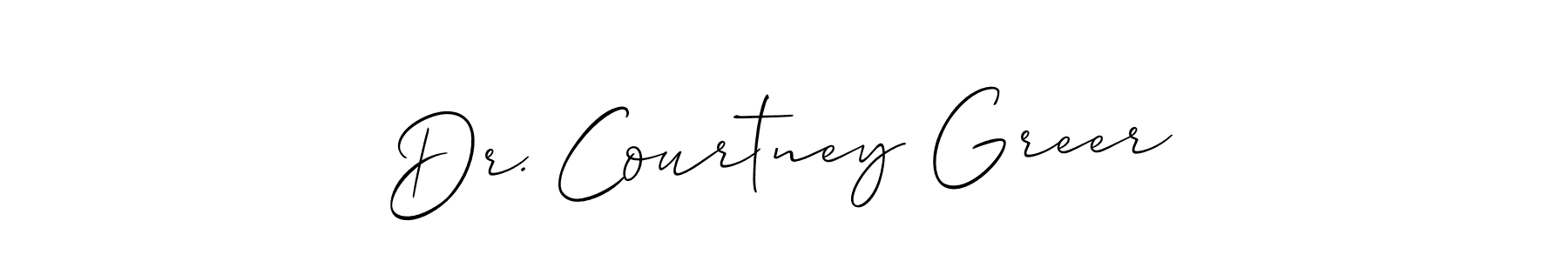 Create a beautiful signature design for name Dr. Courtney Greer. With this signature (Allison_Script) fonts, you can make a handwritten signature for free. Dr. Courtney Greer signature style 2 images and pictures png