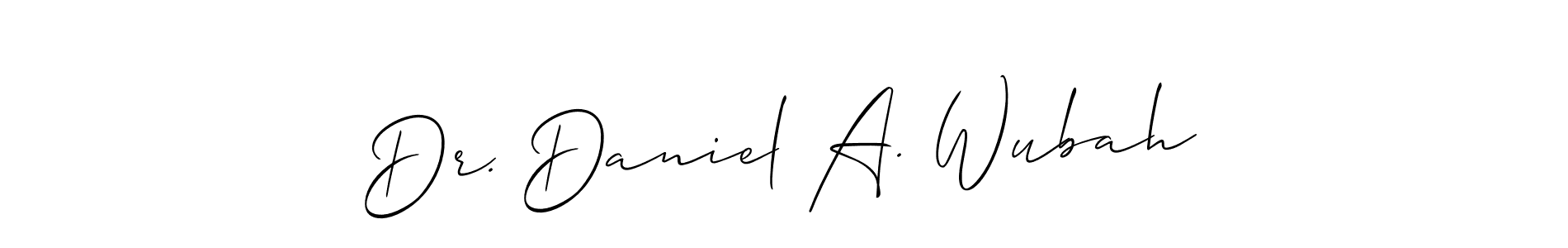 Also we have Dr. Daniel A. Wubah name is the best signature style. Create professional handwritten signature collection using Allison_Script autograph style. Dr. Daniel A. Wubah signature style 2 images and pictures png