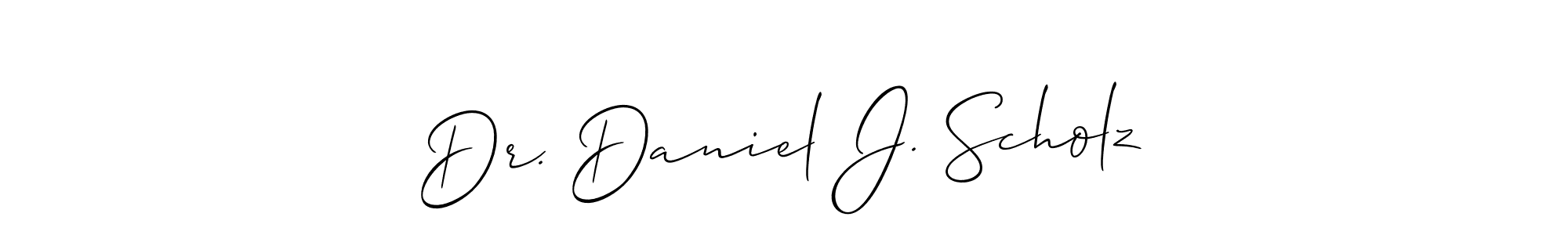 if you are searching for the best signature style for your name Dr. Daniel J. Scholz. so please give up your signature search. here we have designed multiple signature styles  using Allison_Script. Dr. Daniel J. Scholz signature style 2 images and pictures png