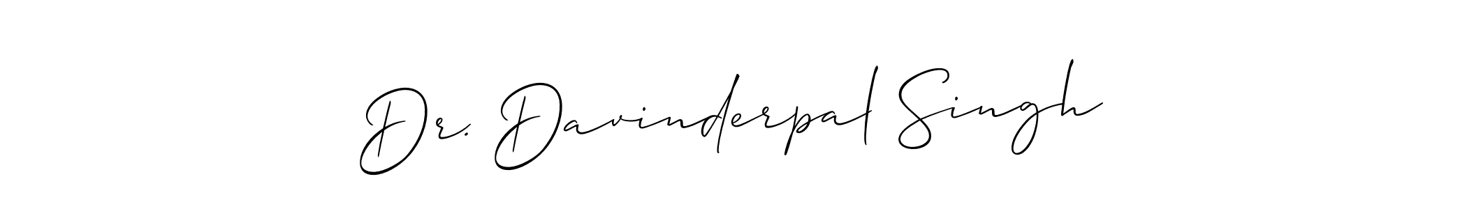 This is the best signature style for the Dr. Davinderpal Singh name. Also you like these signature font (Allison_Script). Mix name signature. Dr. Davinderpal Singh signature style 2 images and pictures png