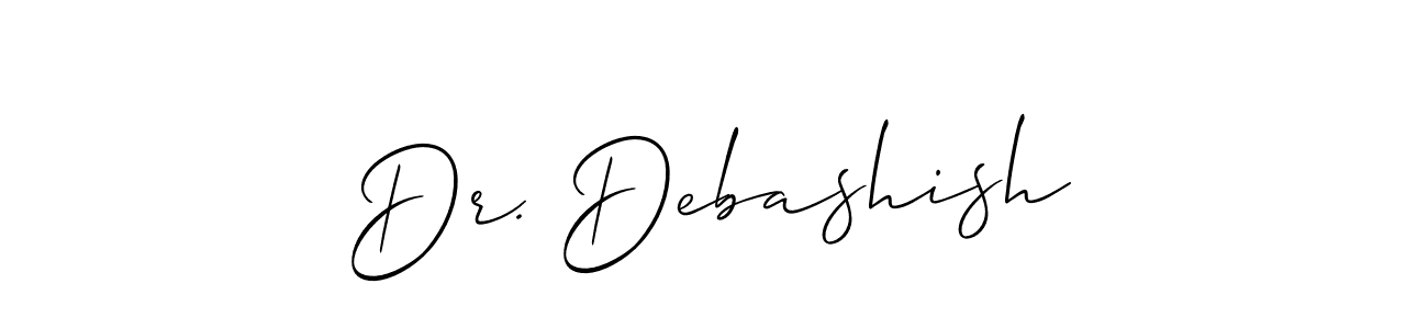 How to make Dr. Debashish signature? Allison_Script is a professional autograph style. Create handwritten signature for Dr. Debashish name. Dr. Debashish signature style 2 images and pictures png