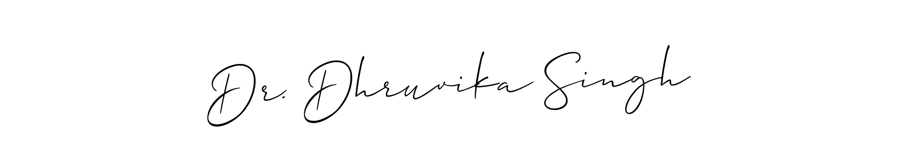 It looks lik you need a new signature style for name Dr. Dhruvika Singh. Design unique handwritten (Allison_Script) signature with our free signature maker in just a few clicks. Dr. Dhruvika Singh signature style 2 images and pictures png