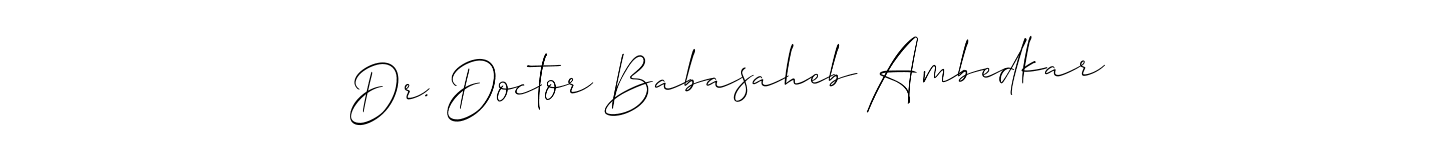 The best way (Allison_Script) to make a short signature is to pick only two or three words in your name. The name Dr. Doctor Babasaheb Ambedkar include a total of six letters. For converting this name. Dr. Doctor Babasaheb Ambedkar signature style 2 images and pictures png