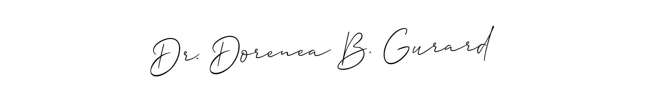 Make a short Dr. Dorenea B. Gurard signature style. Manage your documents anywhere anytime using Allison_Script. Create and add eSignatures, submit forms, share and send files easily. Dr. Dorenea B. Gurard signature style 2 images and pictures png