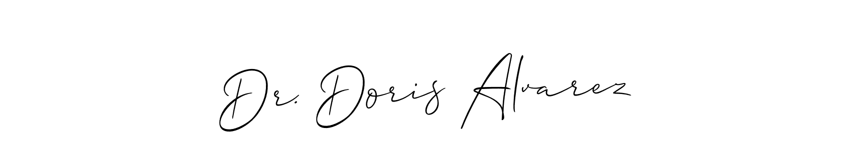 if you are searching for the best signature style for your name Dr. Doris Alvarez. so please give up your signature search. here we have designed multiple signature styles  using Allison_Script. Dr. Doris Alvarez signature style 2 images and pictures png