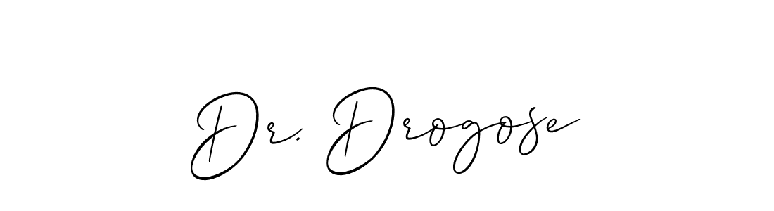 Also we have Dr. Drogose name is the best signature style. Create professional handwritten signature collection using Allison_Script autograph style. Dr. Drogose signature style 2 images and pictures png