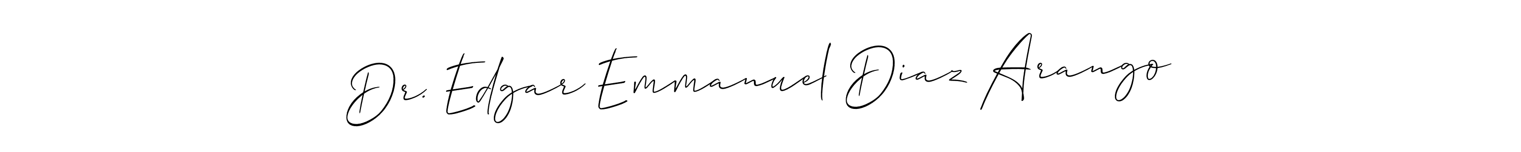 Design your own signature with our free online signature maker. With this signature software, you can create a handwritten (Allison_Script) signature for name Dr. Edgar Emmanuel Diaz Arango. Dr. Edgar Emmanuel Diaz Arango signature style 2 images and pictures png