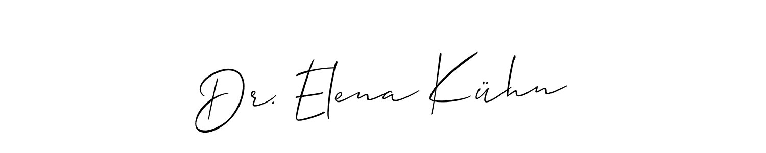 Similarly Allison_Script is the best handwritten signature design. Signature creator online .You can use it as an online autograph creator for name Dr. Elena Kühn. Dr. Elena Kühn signature style 2 images and pictures png