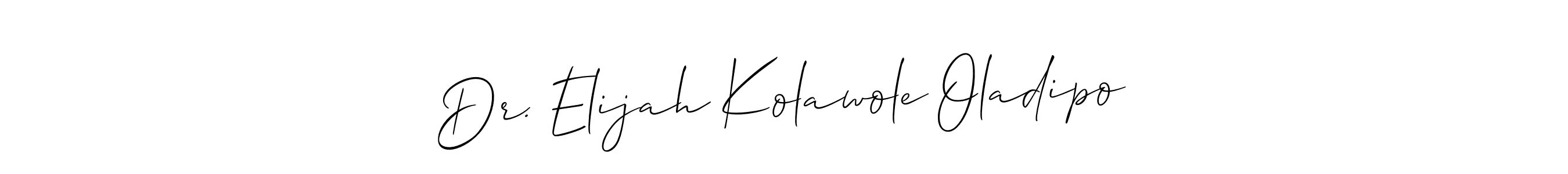 Use a signature maker to create a handwritten signature online. With this signature software, you can design (Allison_Script) your own signature for name Dr. Elijah Kolawole Oladipo. Dr. Elijah Kolawole Oladipo signature style 2 images and pictures png