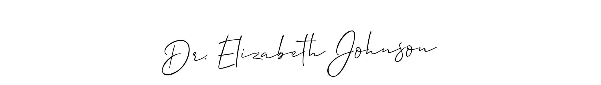 Dr. Elizabeth Johnson stylish signature style. Best Handwritten Sign (Allison_Script) for my name. Handwritten Signature Collection Ideas for my name Dr. Elizabeth Johnson. Dr. Elizabeth Johnson signature style 2 images and pictures png