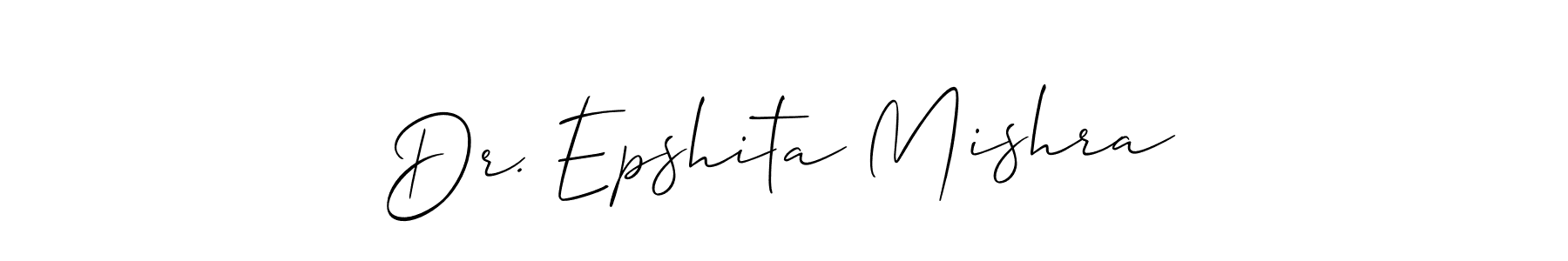 if you are searching for the best signature style for your name Dr. Epshita Mishra. so please give up your signature search. here we have designed multiple signature styles  using Allison_Script. Dr. Epshita Mishra signature style 2 images and pictures png