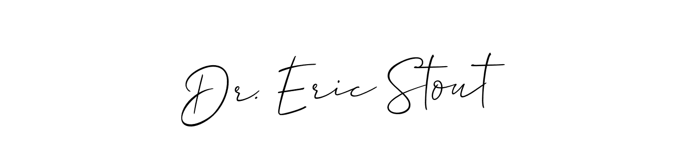 Use a signature maker to create a handwritten signature online. With this signature software, you can design (Allison_Script) your own signature for name Dr. Eric Stout. Dr. Eric Stout signature style 2 images and pictures png