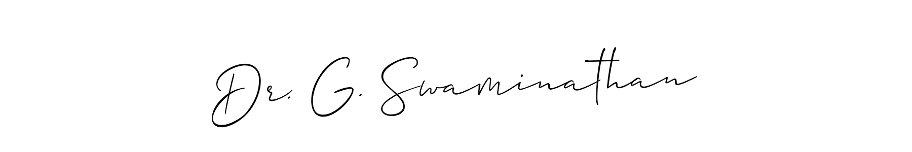 Best and Professional Signature Style for Dr. G. Swaminathan. Allison_Script Best Signature Style Collection. Dr. G. Swaminathan signature style 2 images and pictures png