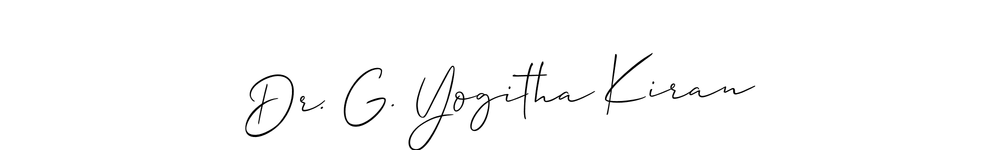 Make a beautiful signature design for name Dr. G. Yogitha Kiran. With this signature (Allison_Script) style, you can create a handwritten signature for free. Dr. G. Yogitha Kiran signature style 2 images and pictures png