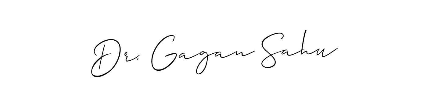 Design your own signature with our free online signature maker. With this signature software, you can create a handwritten (Allison_Script) signature for name Dr. Gagan Sahu. Dr. Gagan Sahu signature style 2 images and pictures png