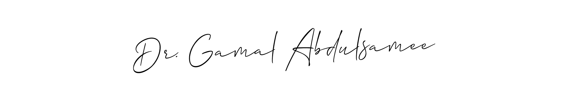 Allison_Script is a professional signature style that is perfect for those who want to add a touch of class to their signature. It is also a great choice for those who want to make their signature more unique. Get Dr. Gamal Abdulsamee name to fancy signature for free. Dr. Gamal Abdulsamee signature style 2 images and pictures png