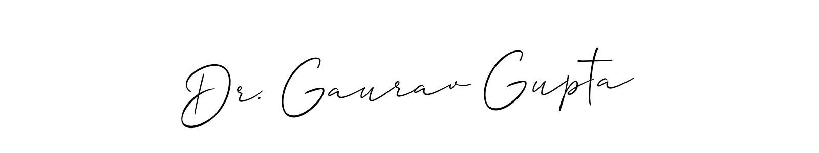 Use a signature maker to create a handwritten signature online. With this signature software, you can design (Allison_Script) your own signature for name Dr. Gaurav Gupta. Dr. Gaurav Gupta signature style 2 images and pictures png