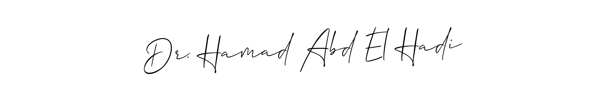 Make a short Dr. Hamad Abd El Hadi signature style. Manage your documents anywhere anytime using Allison_Script. Create and add eSignatures, submit forms, share and send files easily. Dr. Hamad Abd El Hadi signature style 2 images and pictures png