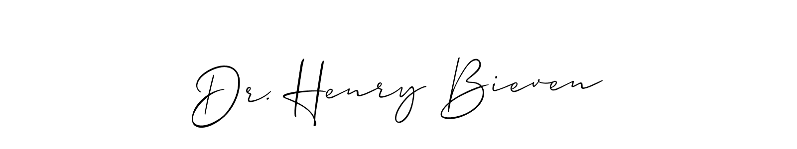 You should practise on your own different ways (Allison_Script) to write your name (Dr. Henry Bieven) in signature. don't let someone else do it for you. Dr. Henry Bieven signature style 2 images and pictures png