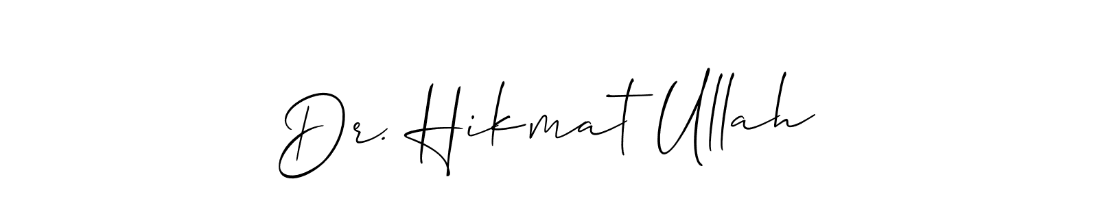 Best and Professional Signature Style for Dr. Hikmat Ullah. Allison_Script Best Signature Style Collection. Dr. Hikmat Ullah signature style 2 images and pictures png