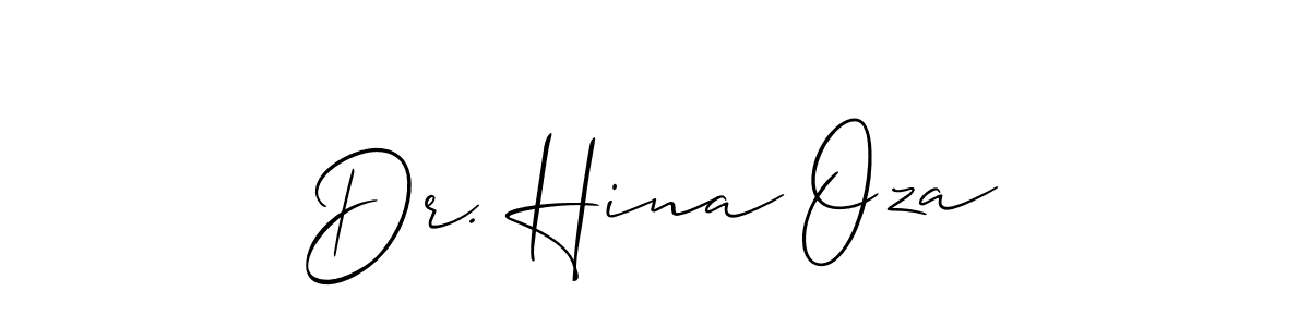 This is the best signature style for the Dr. Hina Oza name. Also you like these signature font (Allison_Script). Mix name signature. Dr. Hina Oza signature style 2 images and pictures png