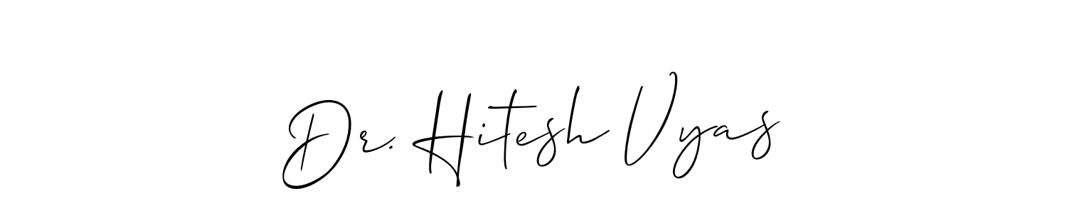 Make a short Dr. Hitesh Vyas signature style. Manage your documents anywhere anytime using Allison_Script. Create and add eSignatures, submit forms, share and send files easily. Dr. Hitesh Vyas signature style 2 images and pictures png